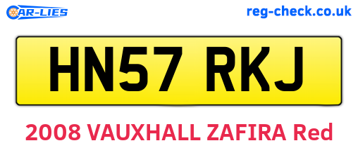 HN57RKJ are the vehicle registration plates.