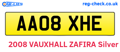 AA08XHE are the vehicle registration plates.