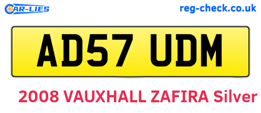 AD57UDM are the vehicle registration plates.
