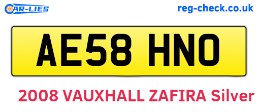 AE58HNO are the vehicle registration plates.
