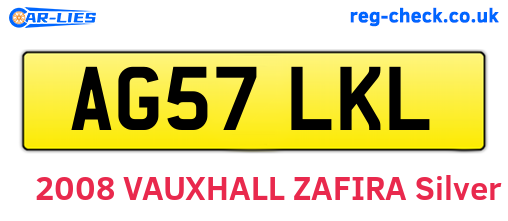 AG57LKL are the vehicle registration plates.