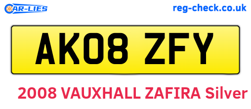 AK08ZFY are the vehicle registration plates.