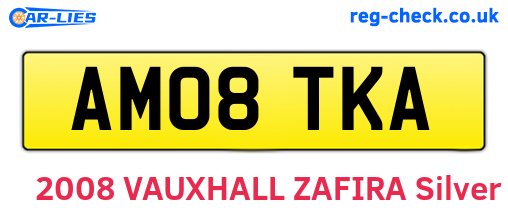 AM08TKA are the vehicle registration plates.