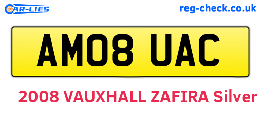 AM08UAC are the vehicle registration plates.