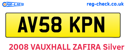 AV58KPN are the vehicle registration plates.