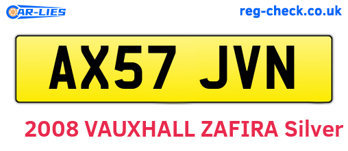 AX57JVN are the vehicle registration plates.