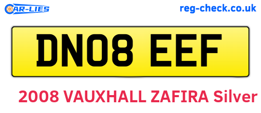 DN08EEF are the vehicle registration plates.