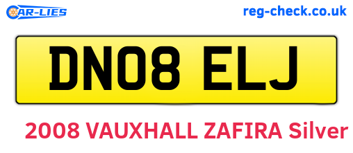 DN08ELJ are the vehicle registration plates.