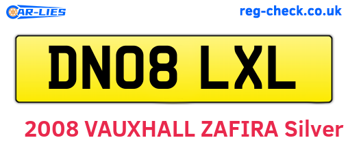 DN08LXL are the vehicle registration plates.