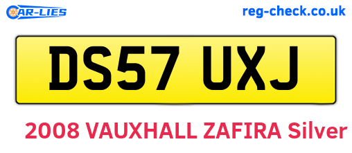 DS57UXJ are the vehicle registration plates.