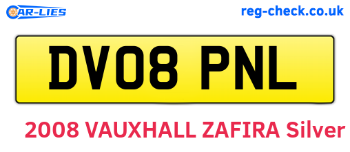 DV08PNL are the vehicle registration plates.