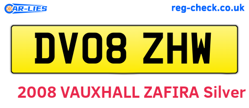 DV08ZHW are the vehicle registration plates.