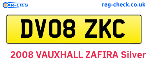 DV08ZKC are the vehicle registration plates.
