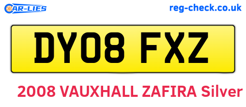 DY08FXZ are the vehicle registration plates.