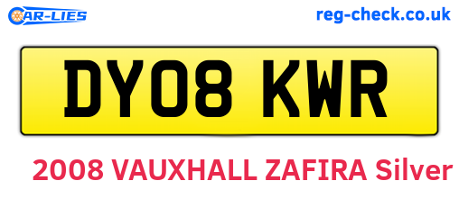 DY08KWR are the vehicle registration plates.
