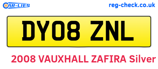 DY08ZNL are the vehicle registration plates.
