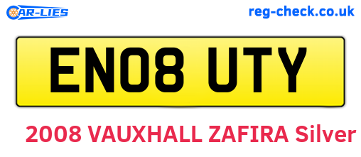 EN08UTY are the vehicle registration plates.