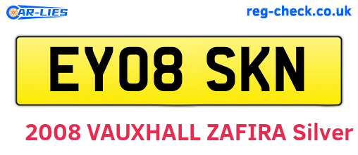 EY08SKN are the vehicle registration plates.