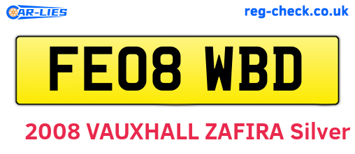 FE08WBD are the vehicle registration plates.