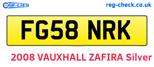 FG58NRK are the vehicle registration plates.
