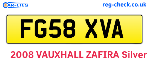 FG58XVA are the vehicle registration plates.