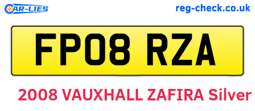 FP08RZA are the vehicle registration plates.