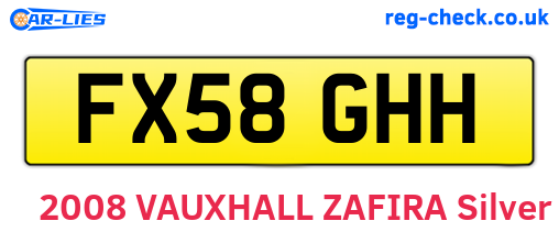 FX58GHH are the vehicle registration plates.