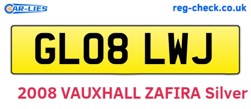 GL08LWJ are the vehicle registration plates.