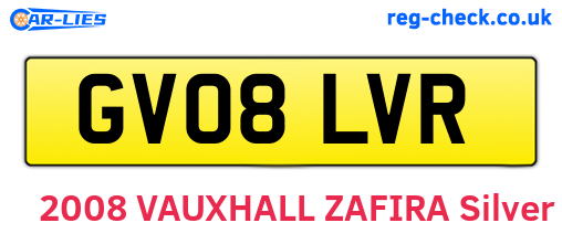 GV08LVR are the vehicle registration plates.