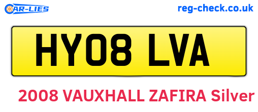 HY08LVA are the vehicle registration plates.