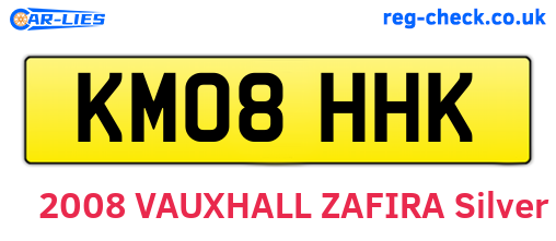 KM08HHK are the vehicle registration plates.