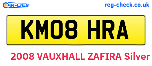 KM08HRA are the vehicle registration plates.