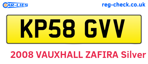KP58GVV are the vehicle registration plates.