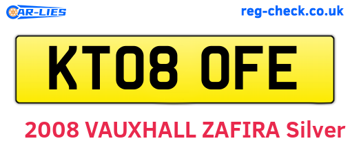 KT08OFE are the vehicle registration plates.