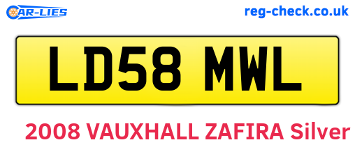 LD58MWL are the vehicle registration plates.