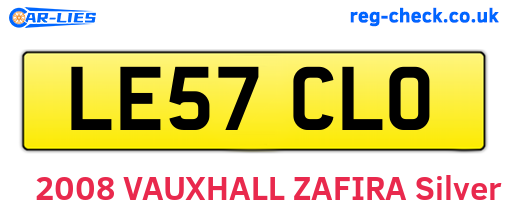 LE57CLO are the vehicle registration plates.