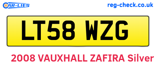 LT58WZG are the vehicle registration plates.