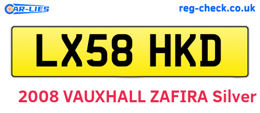 LX58HKD are the vehicle registration plates.