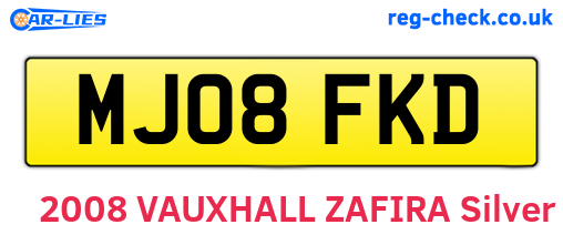 MJ08FKD are the vehicle registration plates.