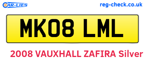 MK08LML are the vehicle registration plates.