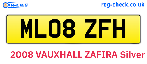 ML08ZFH are the vehicle registration plates.