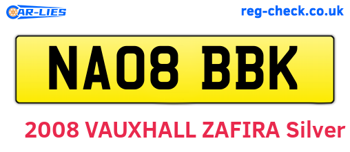 NA08BBK are the vehicle registration plates.