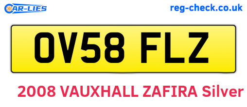 OV58FLZ are the vehicle registration plates.