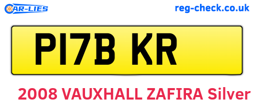 P17BKR are the vehicle registration plates.