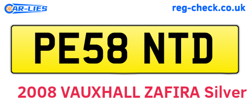 PE58NTD are the vehicle registration plates.