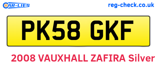 PK58GKF are the vehicle registration plates.