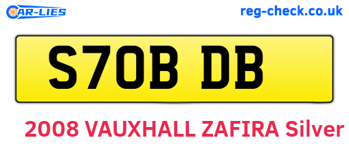 S70BDB are the vehicle registration plates.