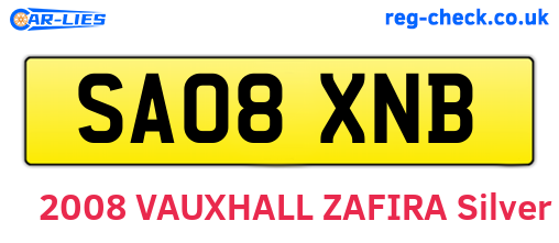 SA08XNB are the vehicle registration plates.