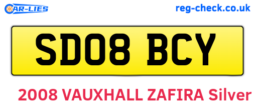SD08BCY are the vehicle registration plates.