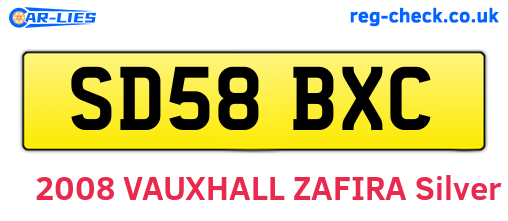 SD58BXC are the vehicle registration plates.